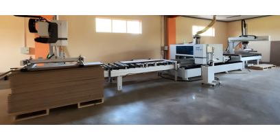 Automated line based on CNC four-side panel cutter KHM-550B