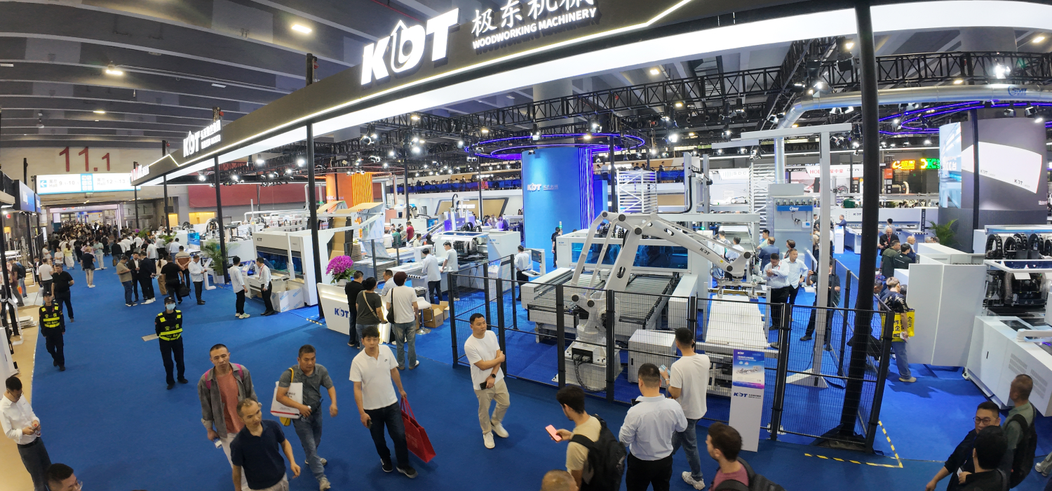 Visitors near the equipment at the KDT Machinery stand, CIFF 2026 exhibition