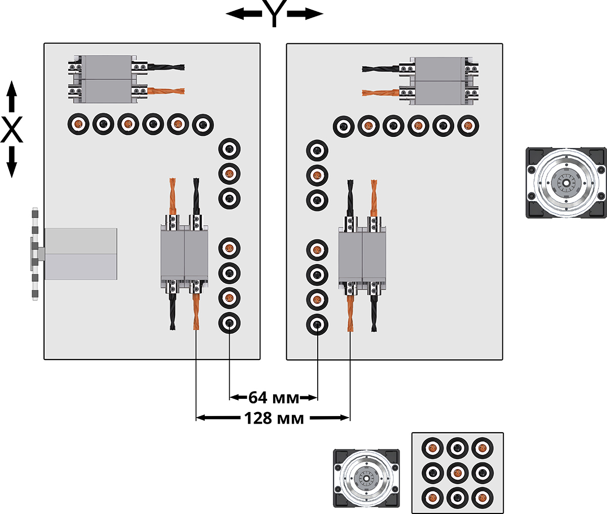 Scheme of drilling groups KDT KD-612KHSA